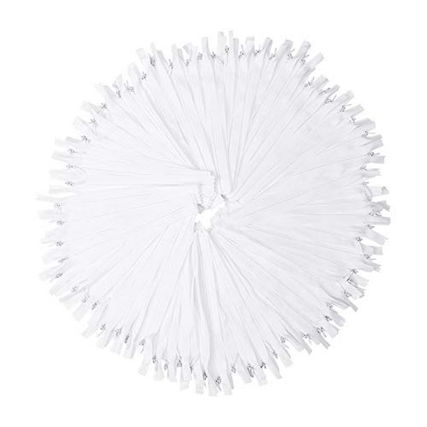 24 Inches, White Nylon Zippers for Sewing Bulk Zipper Supplies by Mandala Crafts 24 Inches, White Nylon Zippers for Sewing Bulk Zipper Supplies by Mandala Crafts